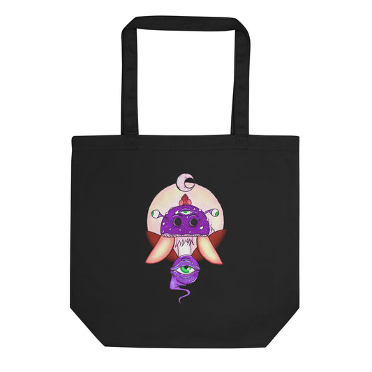 Mushroom moon eyes summer variant eco tote bag