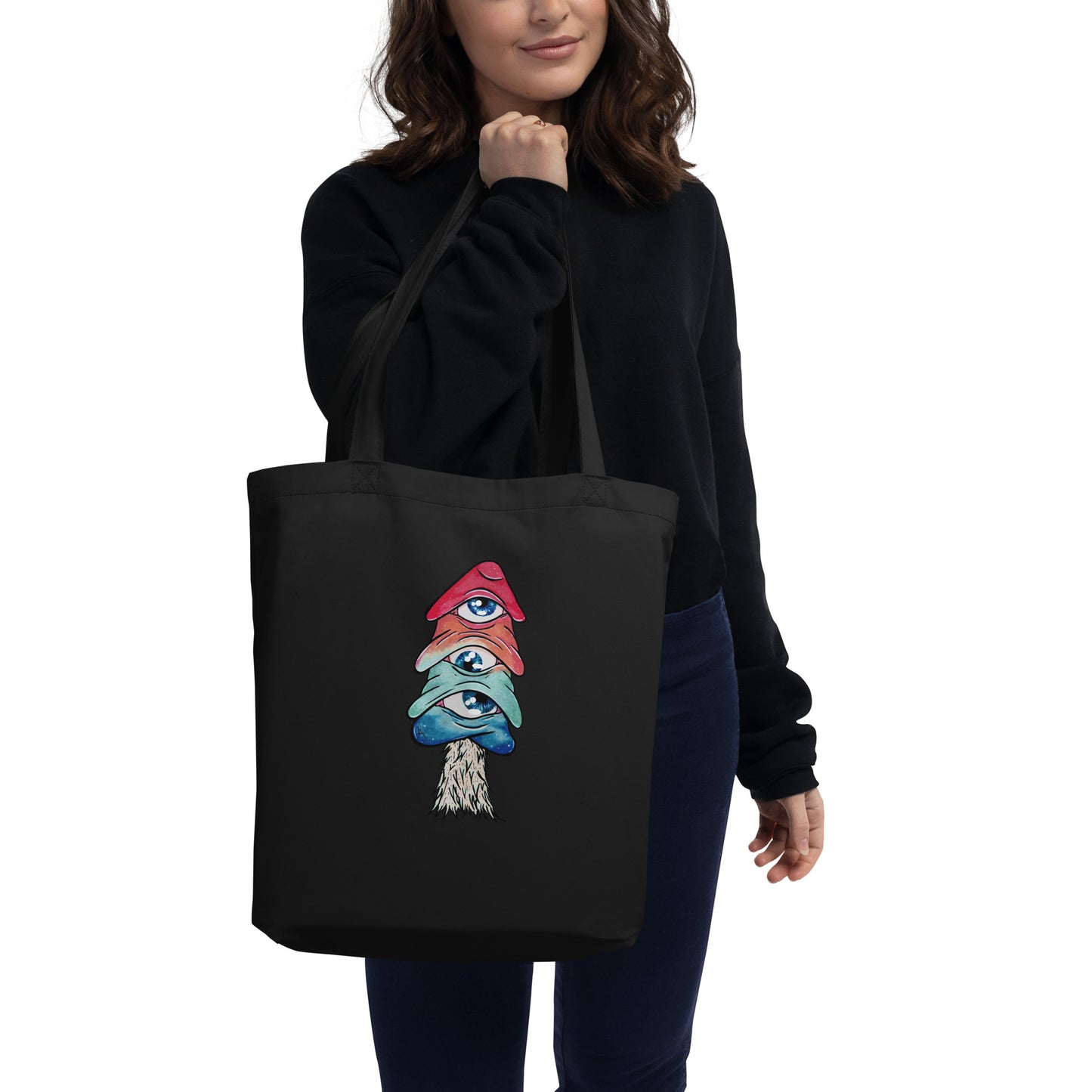 Third-eye mushroom eco tote bag