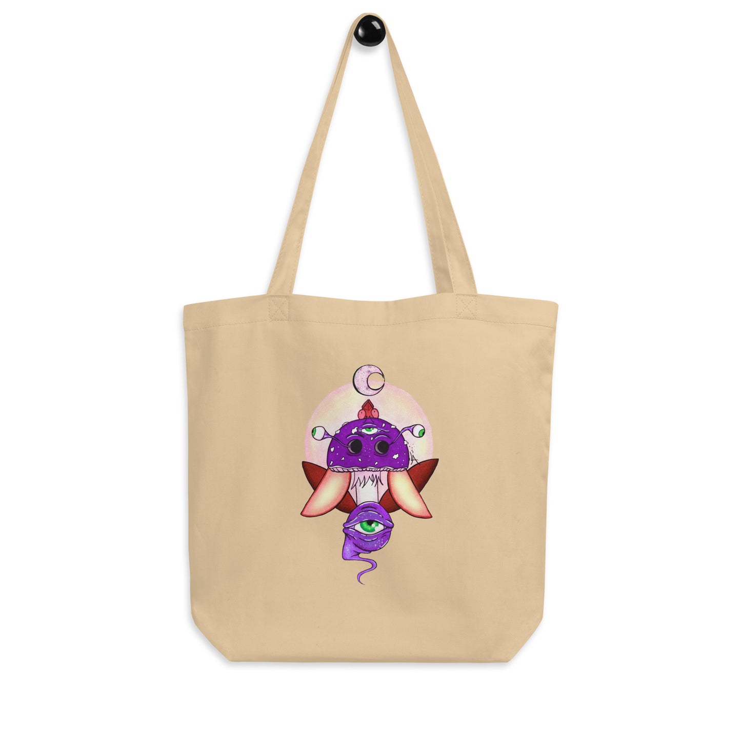 Mushroom moon eyes summer variant eco tote bag