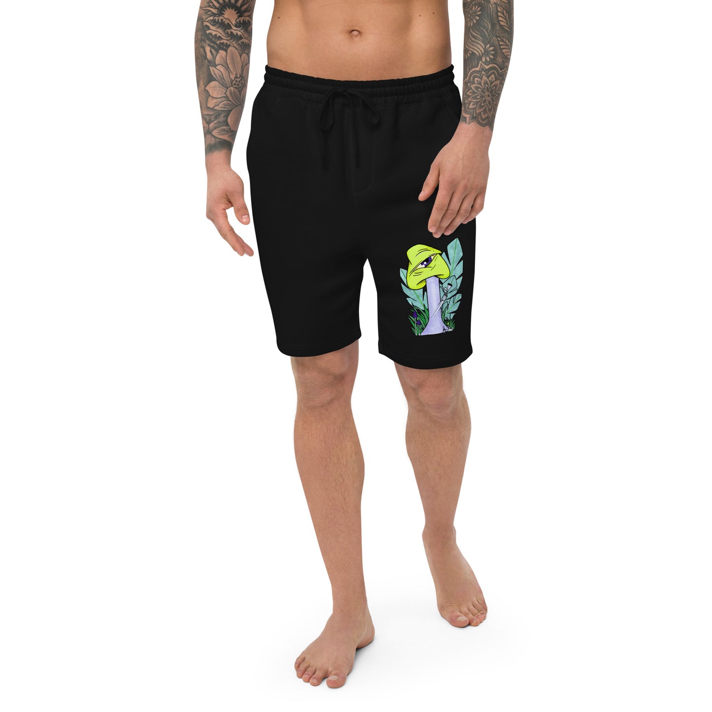 The Bongtripper (yellow) mens fleece shorts