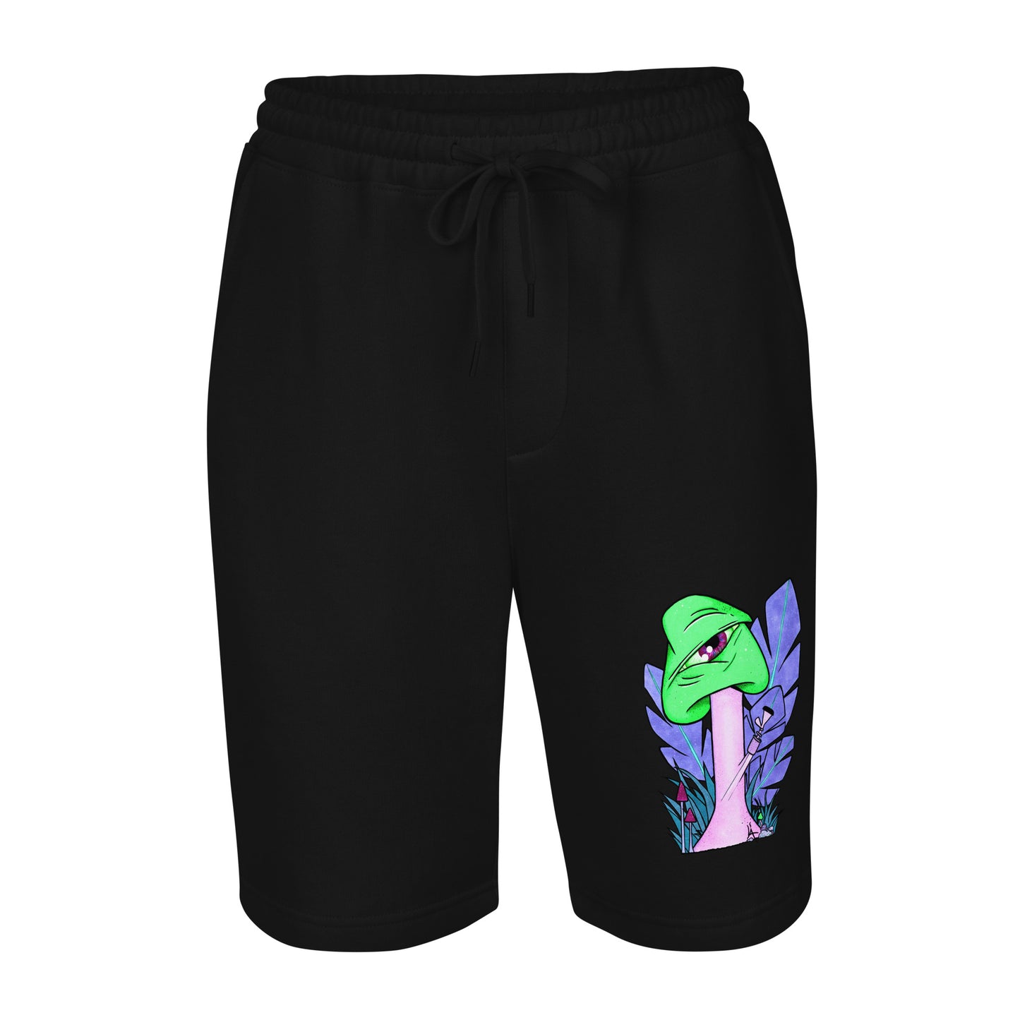 The Bongtripper (green) mens fleece shorts