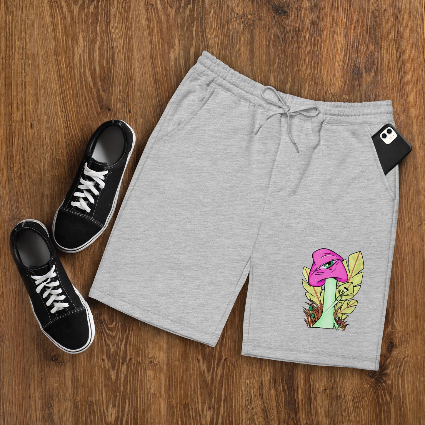 The Bongtripper (pink) mens fleece shorts