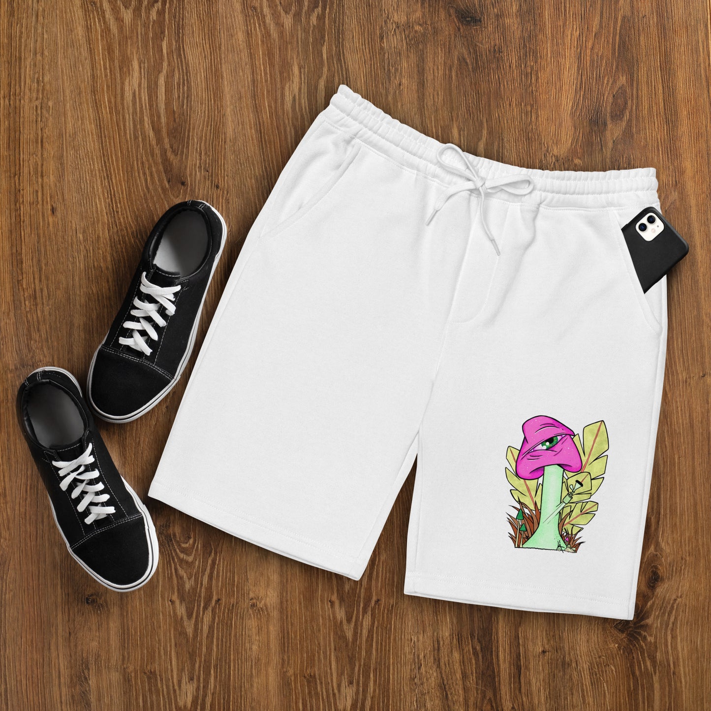 The Bongtripper (pink) mens fleece shorts