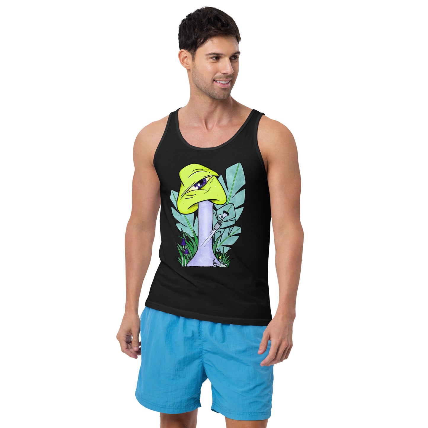 The Bongtripper (yellow) mens tank top