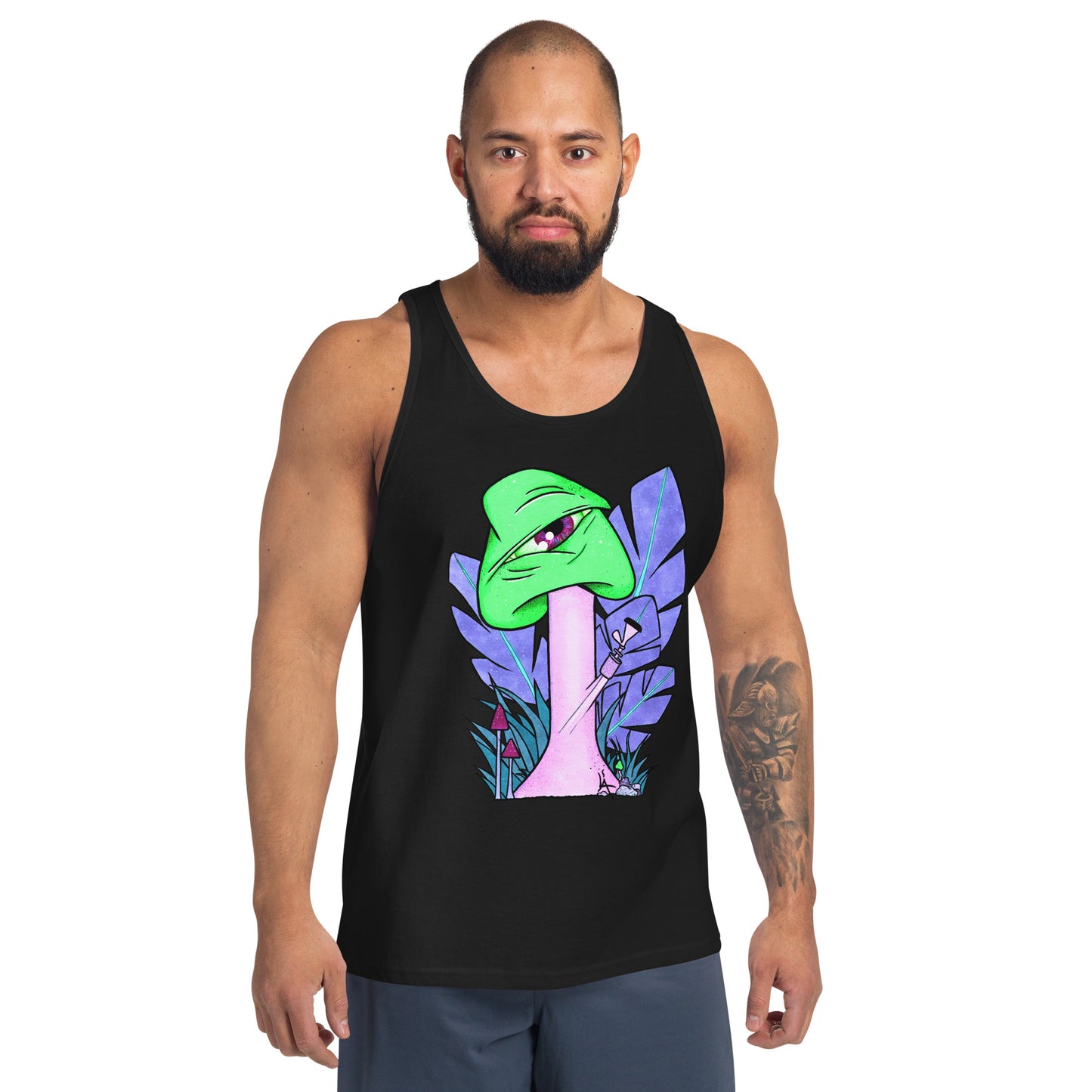 The Bongtripper (green) mens tank top