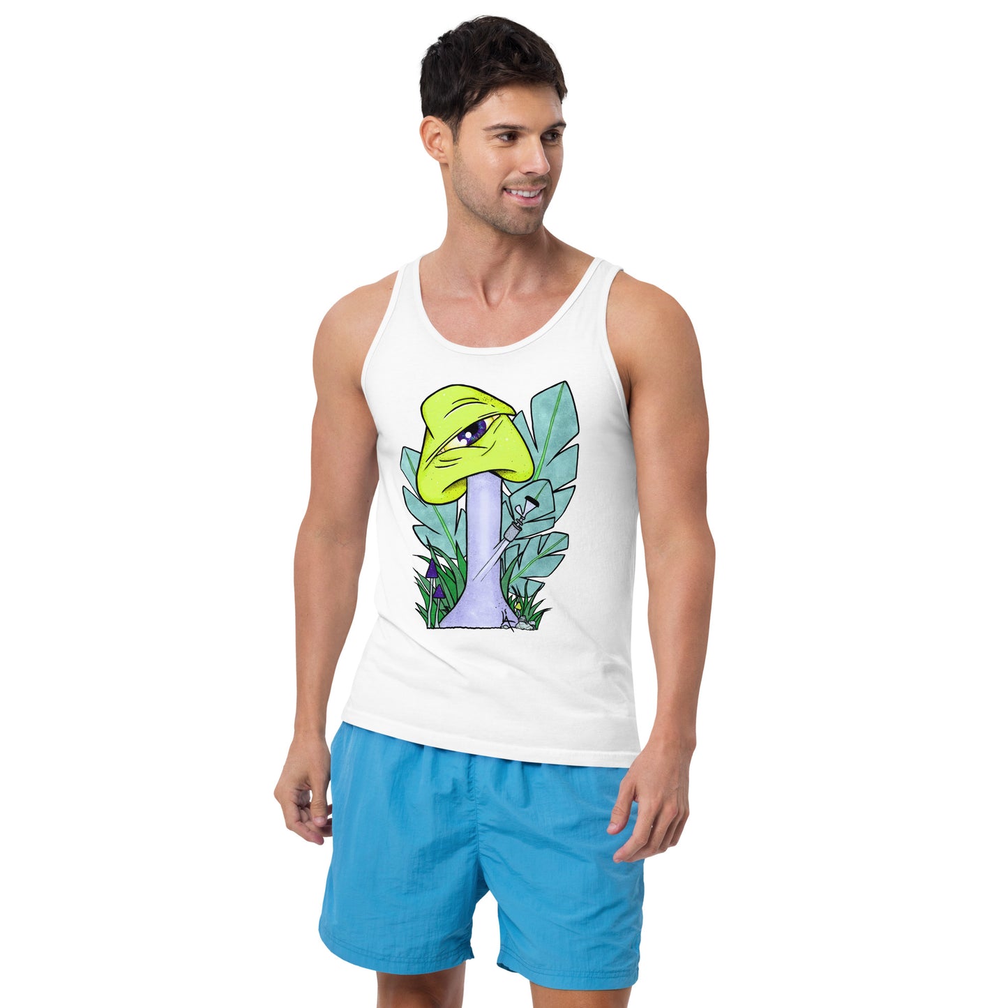 The Bongtripper (yellow) mens tank top