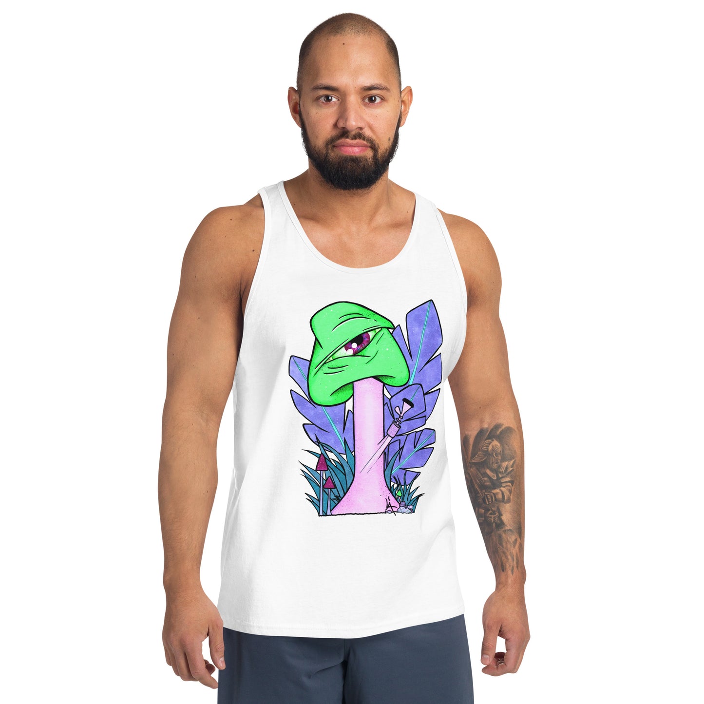 The Bongtripper (green) mens tank top