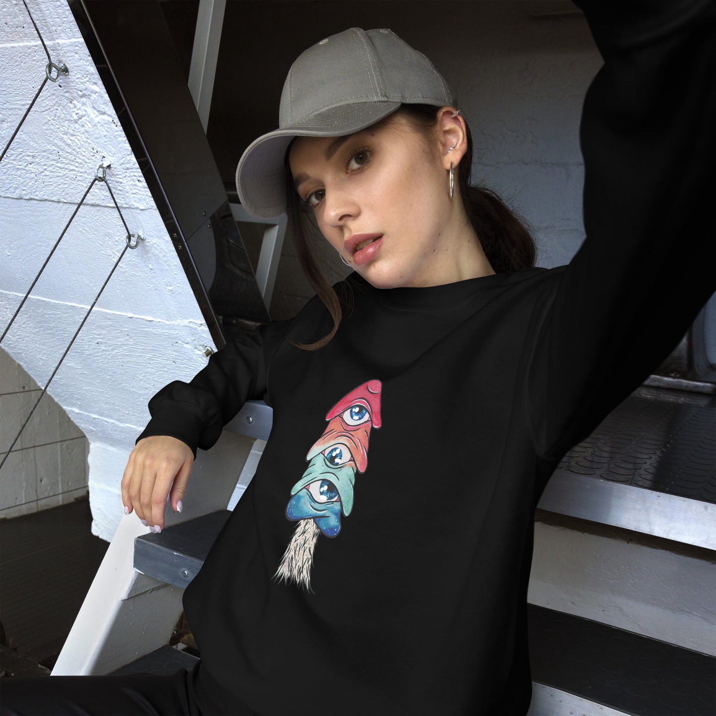 Third-eye mushroom unisex sweatshirt