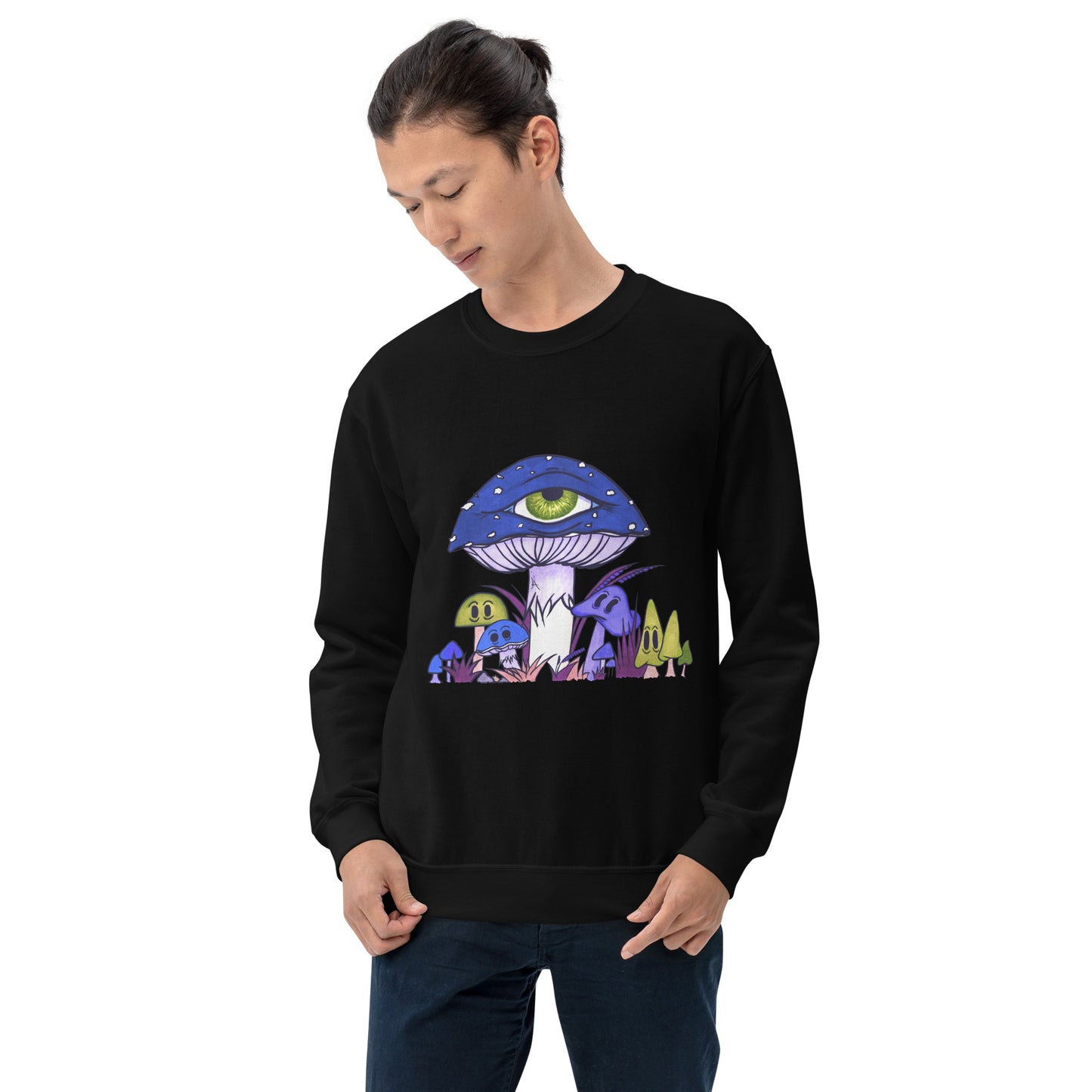 Toadstool & friends at night unisex sweatshirt