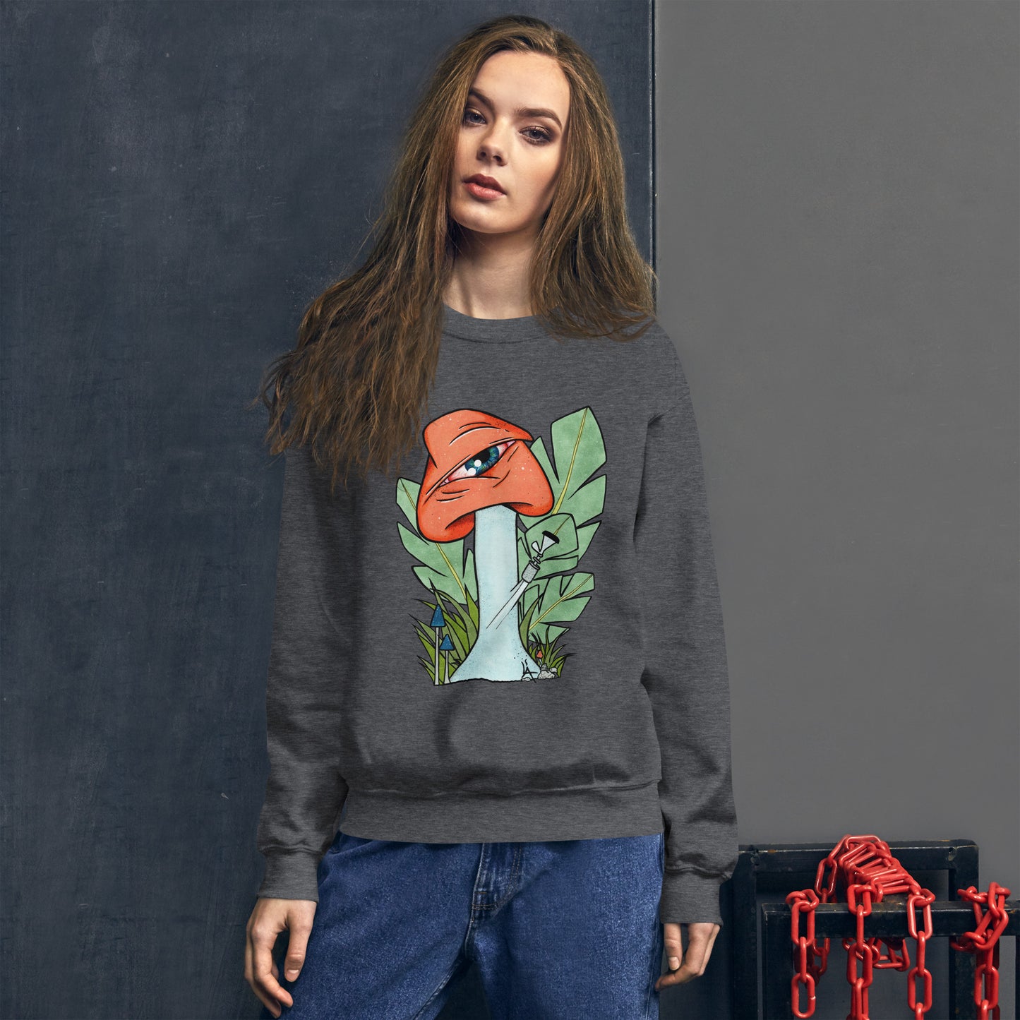 The Bongtripper (orange) unisex sweatshirt