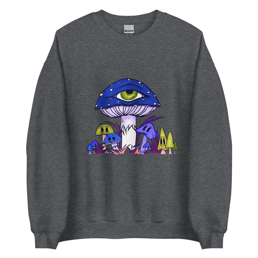 Toadstool & friends at night unisex sweatshirt