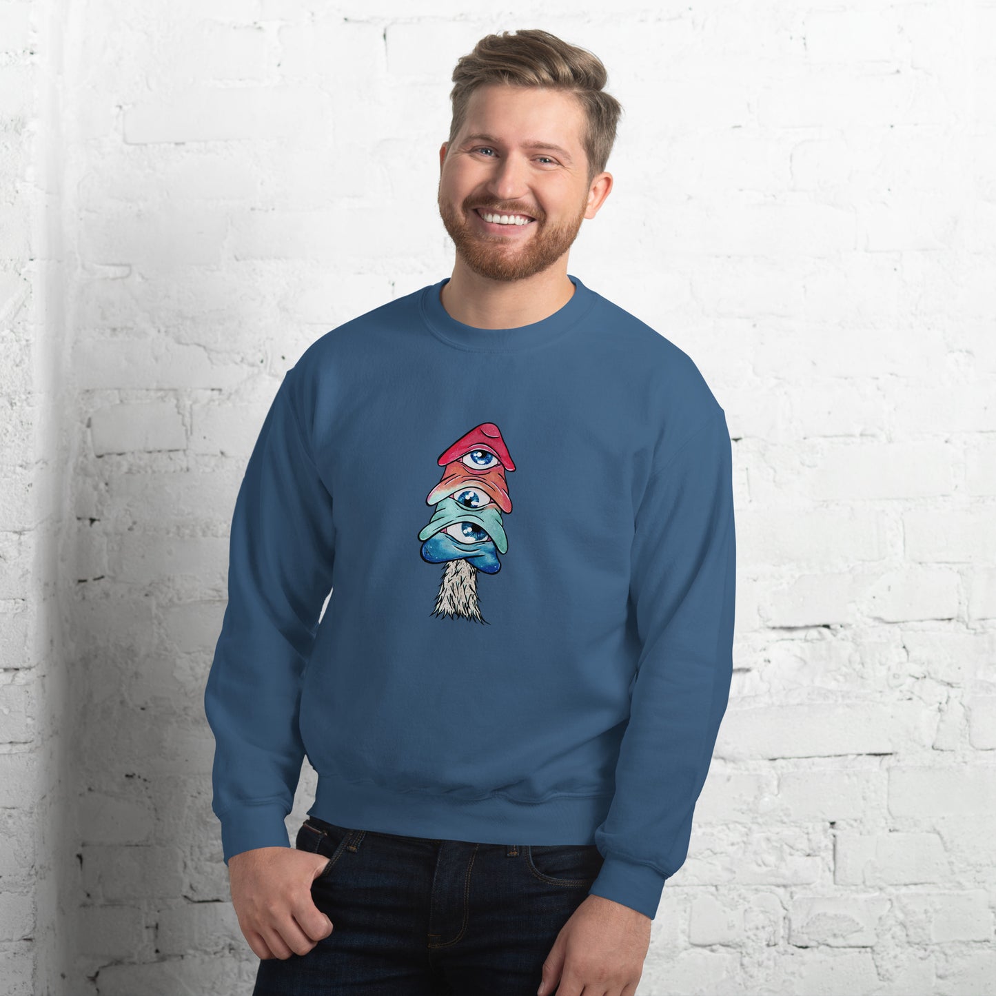 Third-eye mushroom unisex sweatshirt