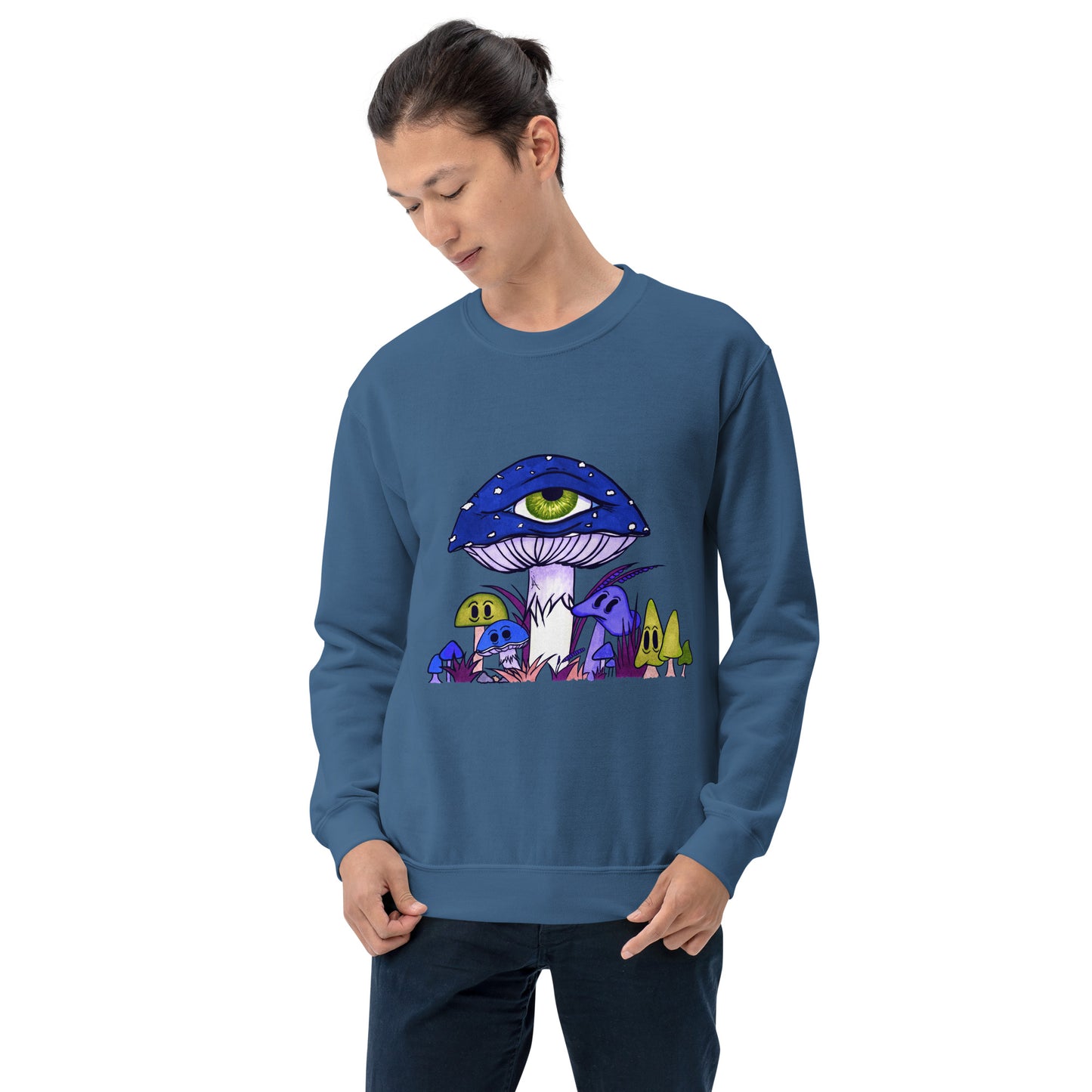 Toadstool & friends at night unisex sweatshirt