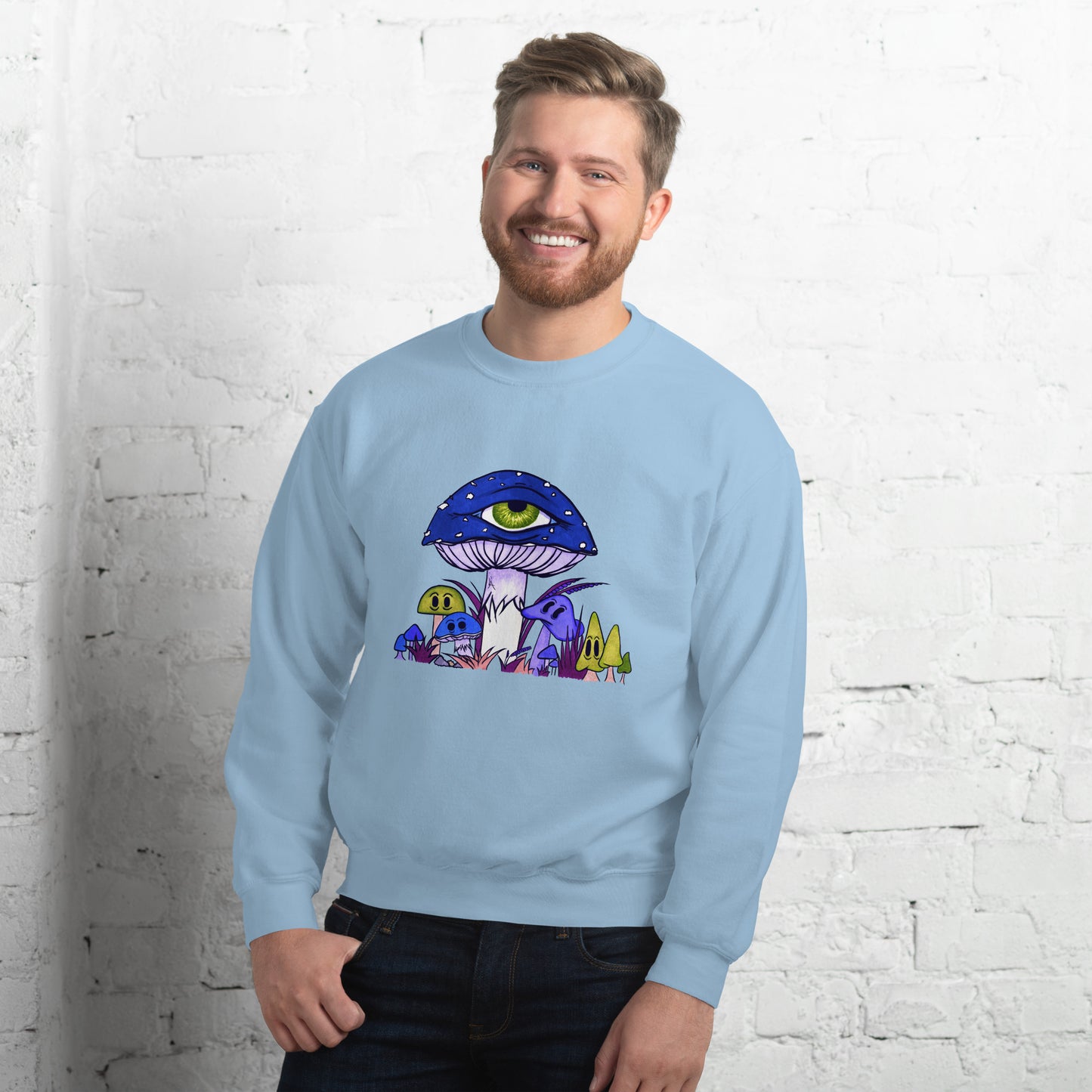 Toadstool & friends at night unisex sweatshirt