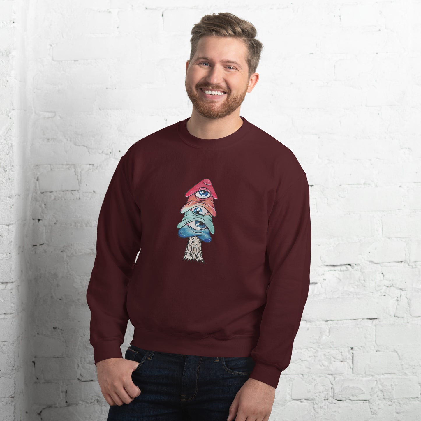 Third-eye mushroom unisex sweatshirt