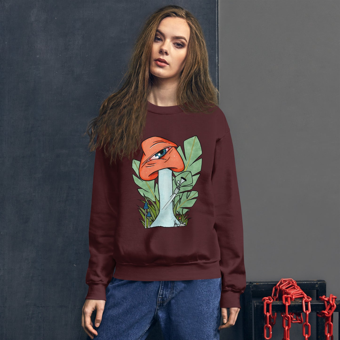 The Bongtripper (orange) unisex sweatshirt