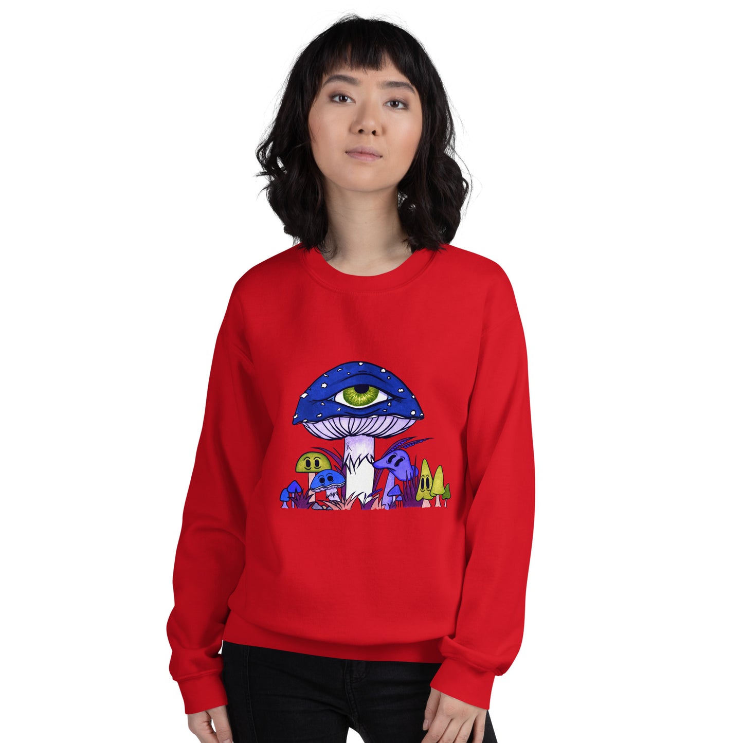 Toadstool & friends at night unisex sweatshirt