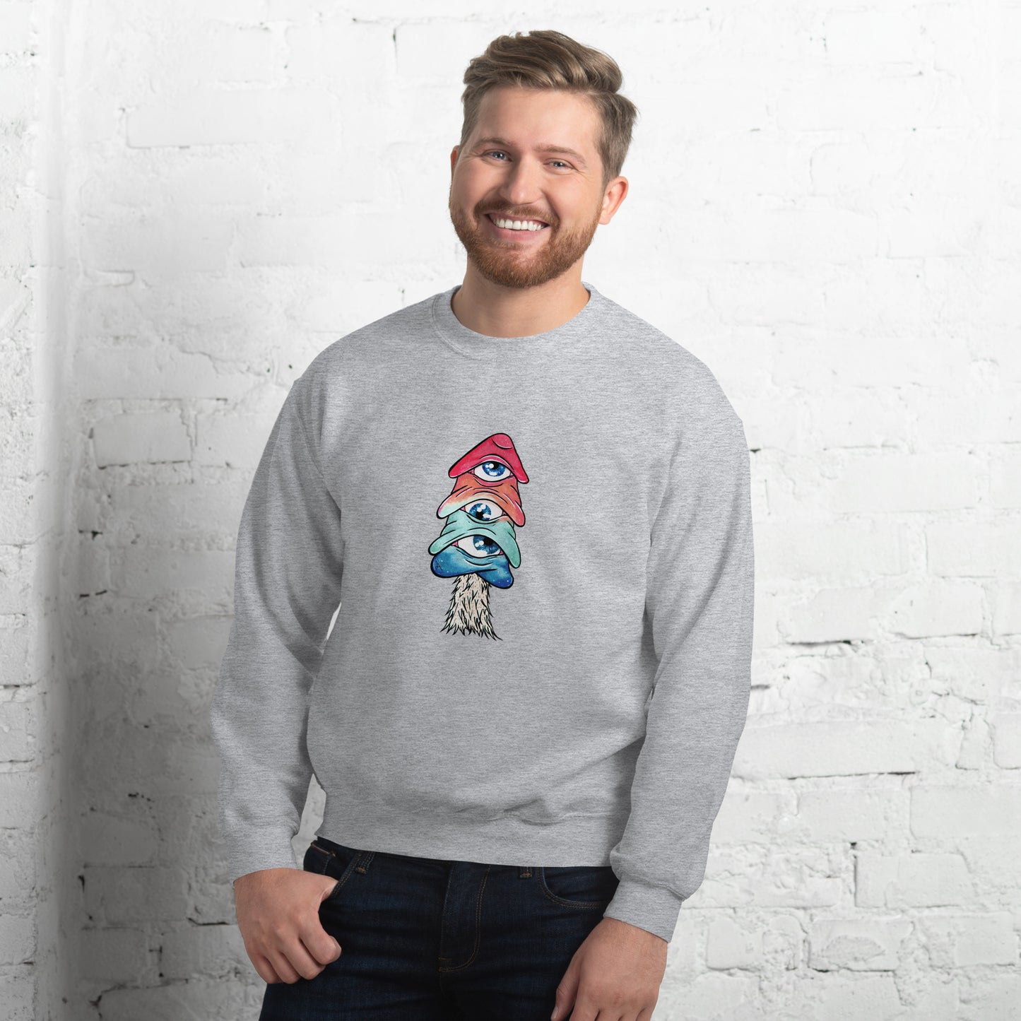 Third-eye mushroom unisex sweatshirt