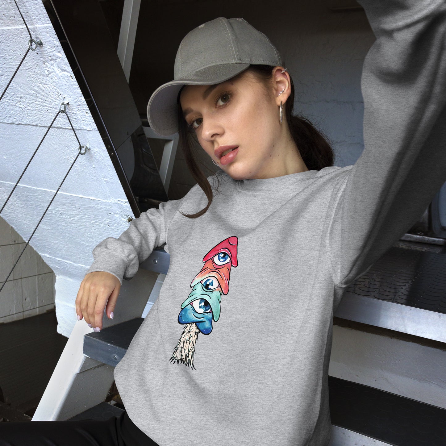 Third-eye mushroom unisex sweatshirt