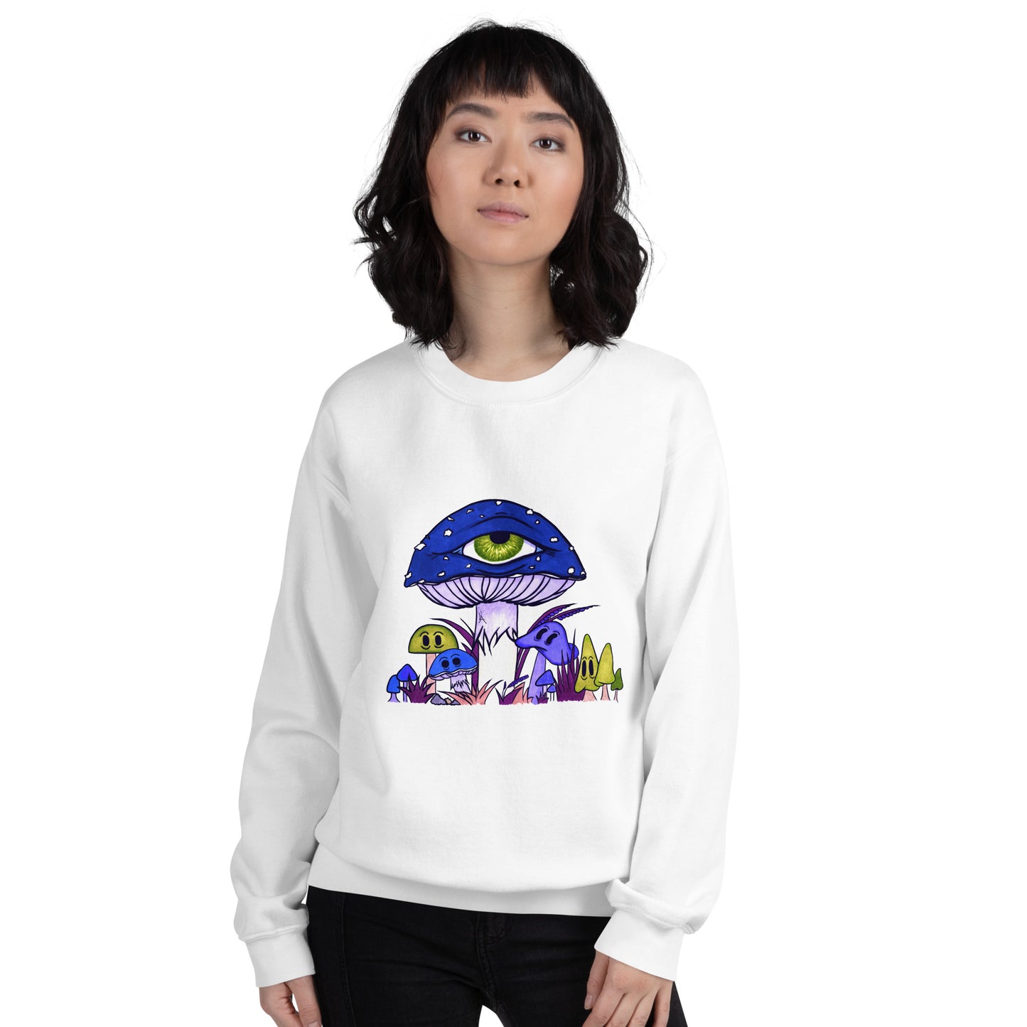 Toadstool & friends at night unisex sweatshirt