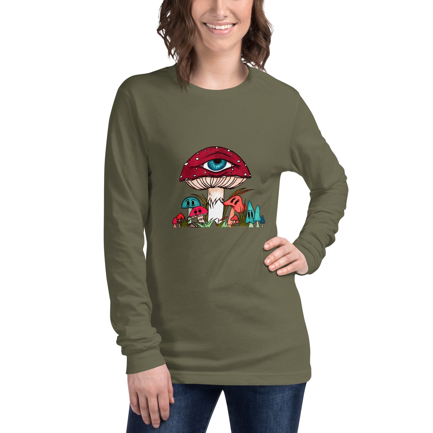 Toadstool & friends unisex long sleeve tee