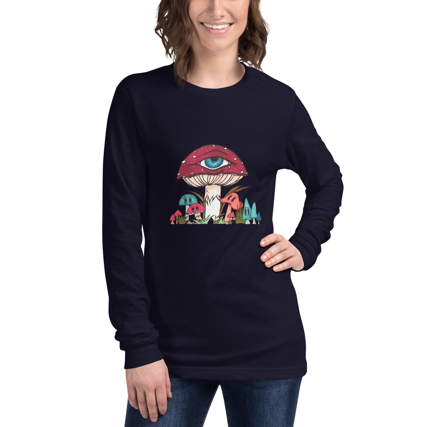 Toadstool & friends unisex long sleeve tee