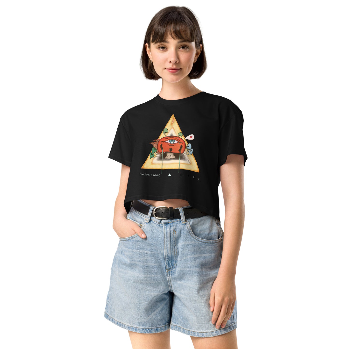 Sarah Mac Fire womens crop top